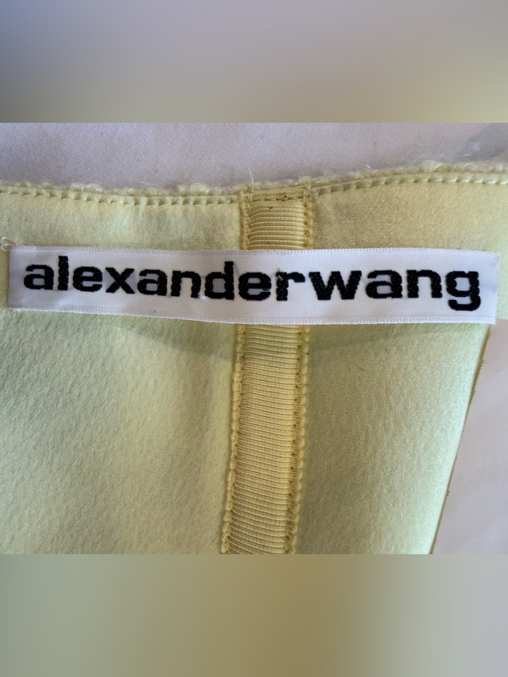 ALEXANDER WANG Tweed Chain Strap Bra Bustier Top - Highlighter - NWT - Size 2 - Picture 13 of 16